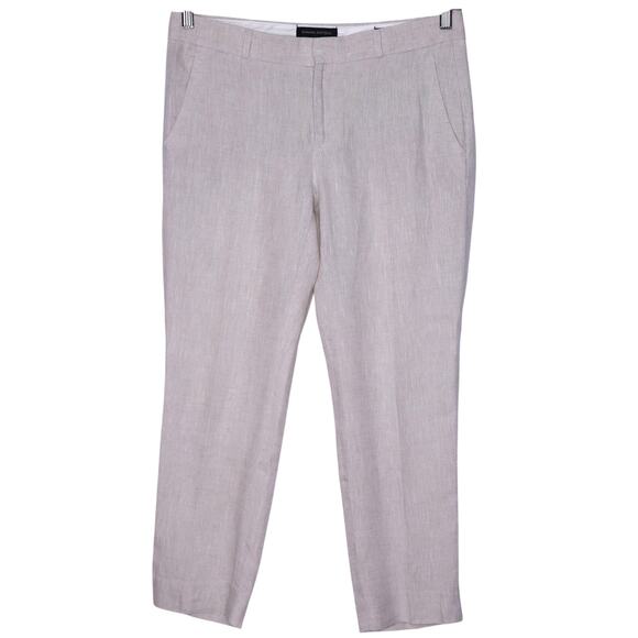 Banana Republic Pants - BANANA REPUBLIC Avery Linen Pant Natural Tapered Fit Casual Women's 4 Petite